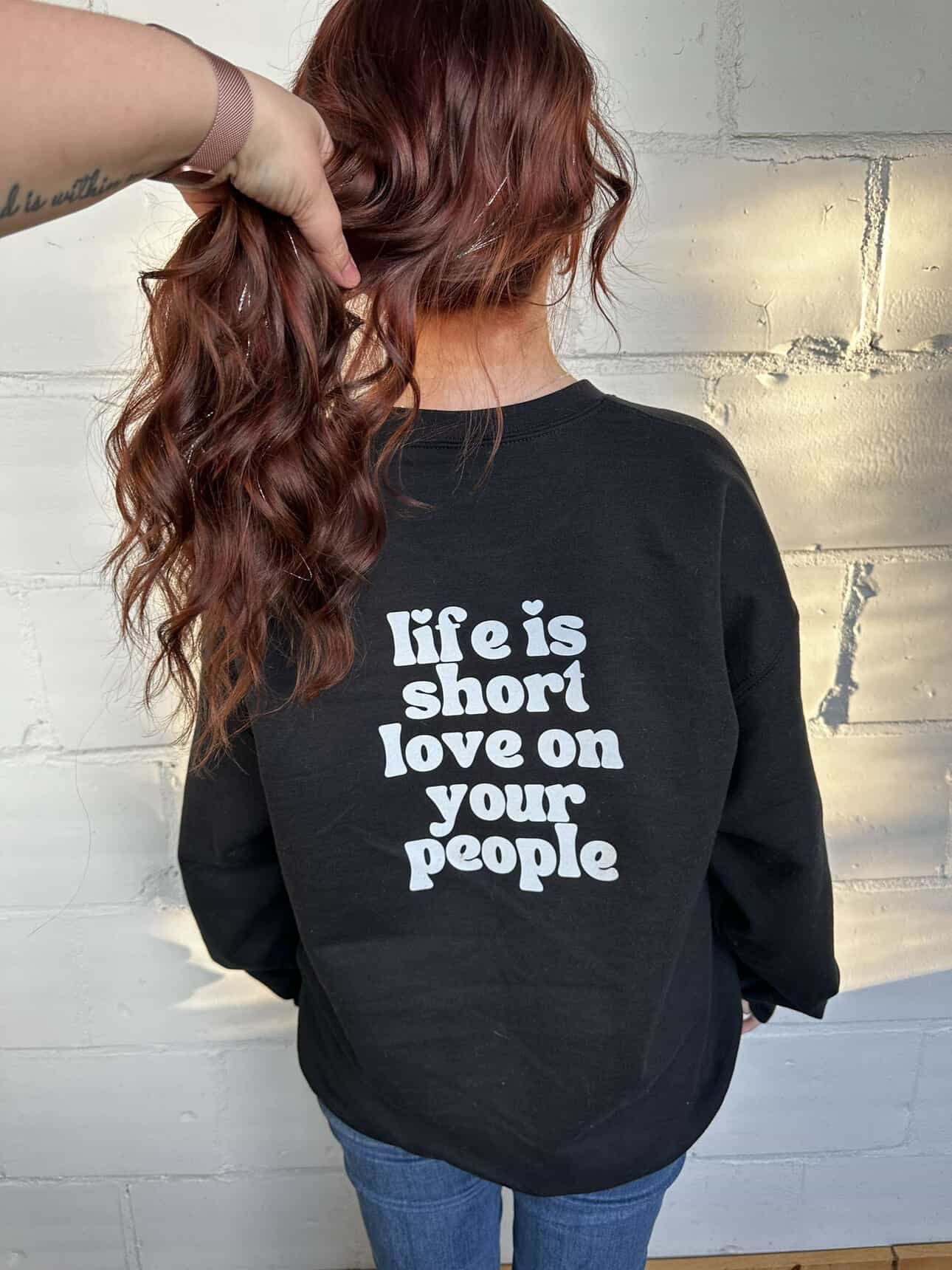 life is short crewneck (unisex)