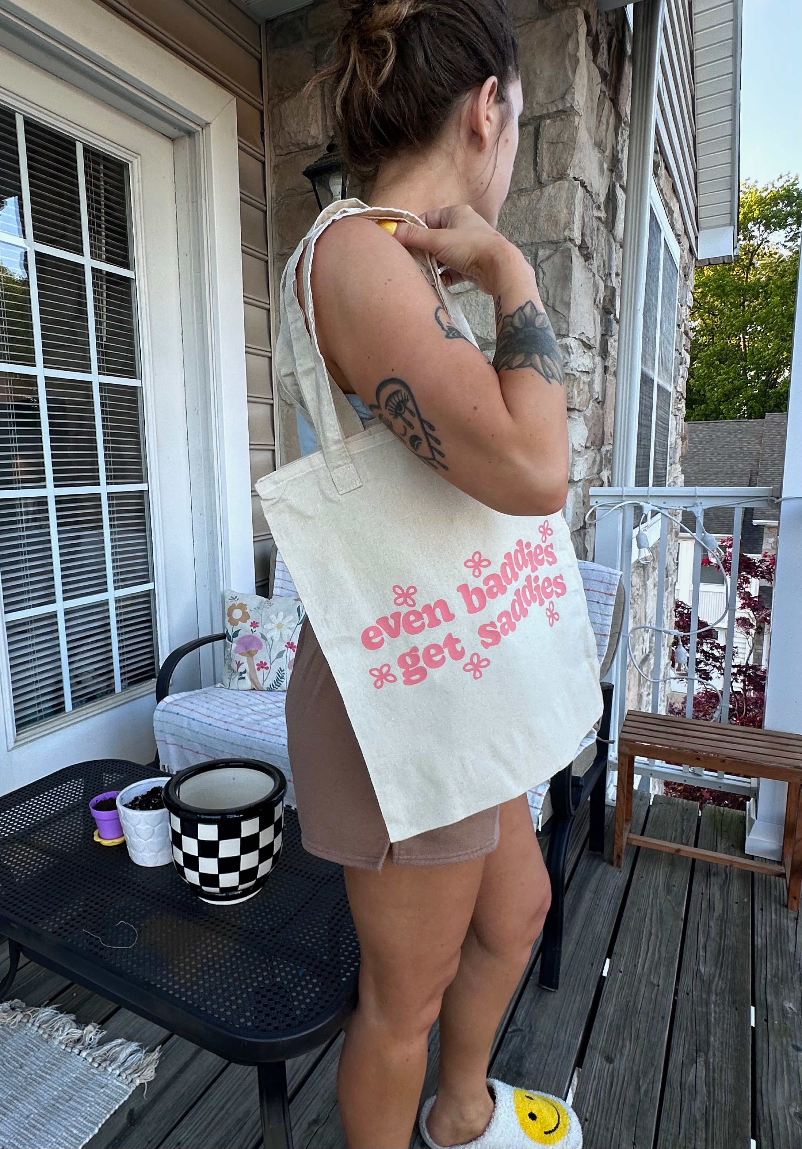 even baddies get saddies tote