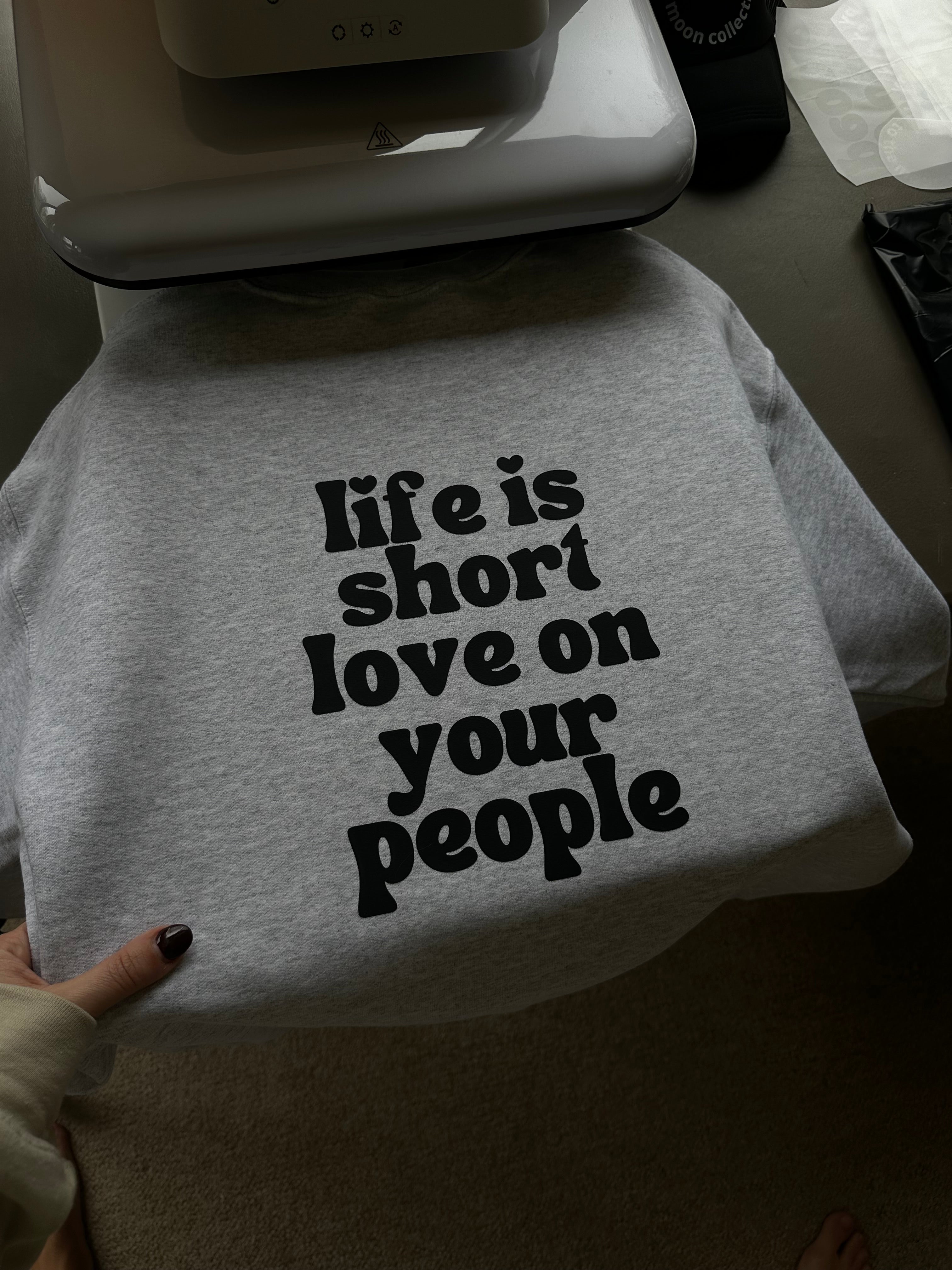 life is short crewneck (unisex)