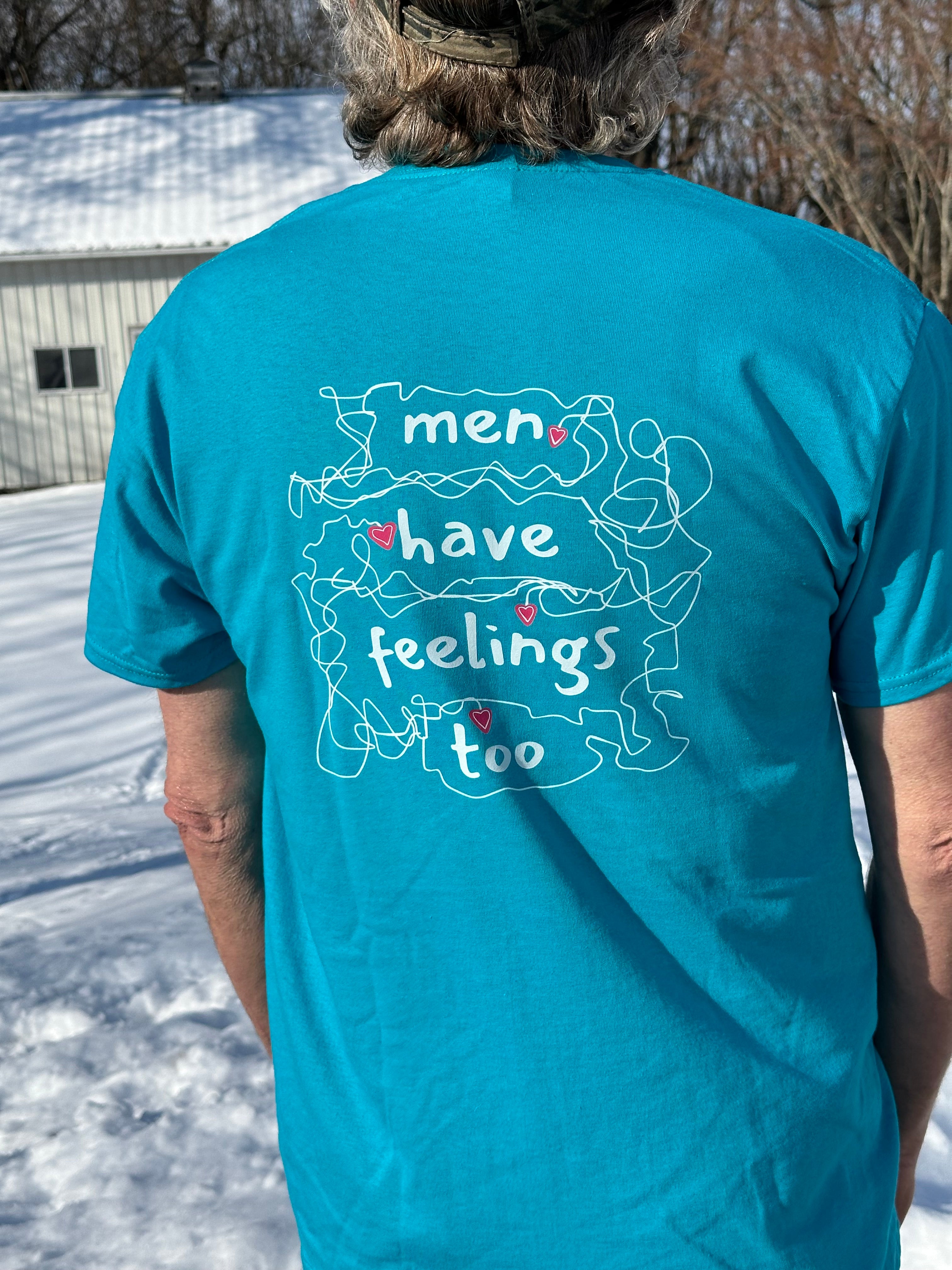 men have feelings too t-shirt