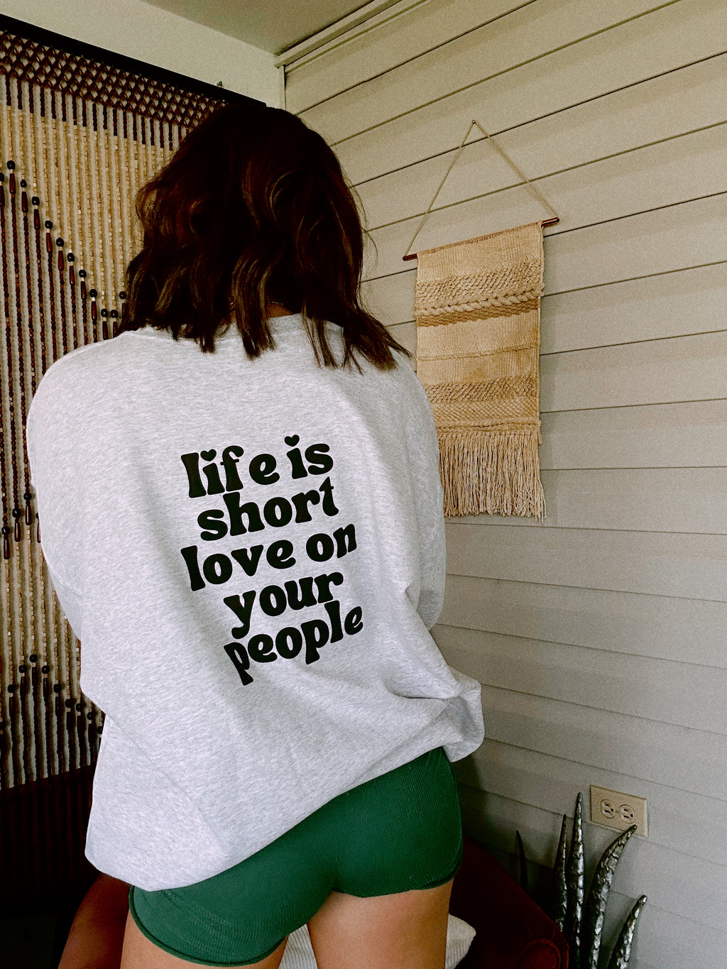 life is short crewneck (unisex)