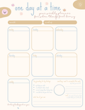 FREE one day at a time weekly planner