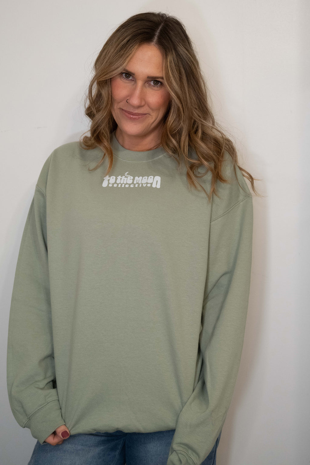 your anxiety is a liar crewneck *all white lettering*
