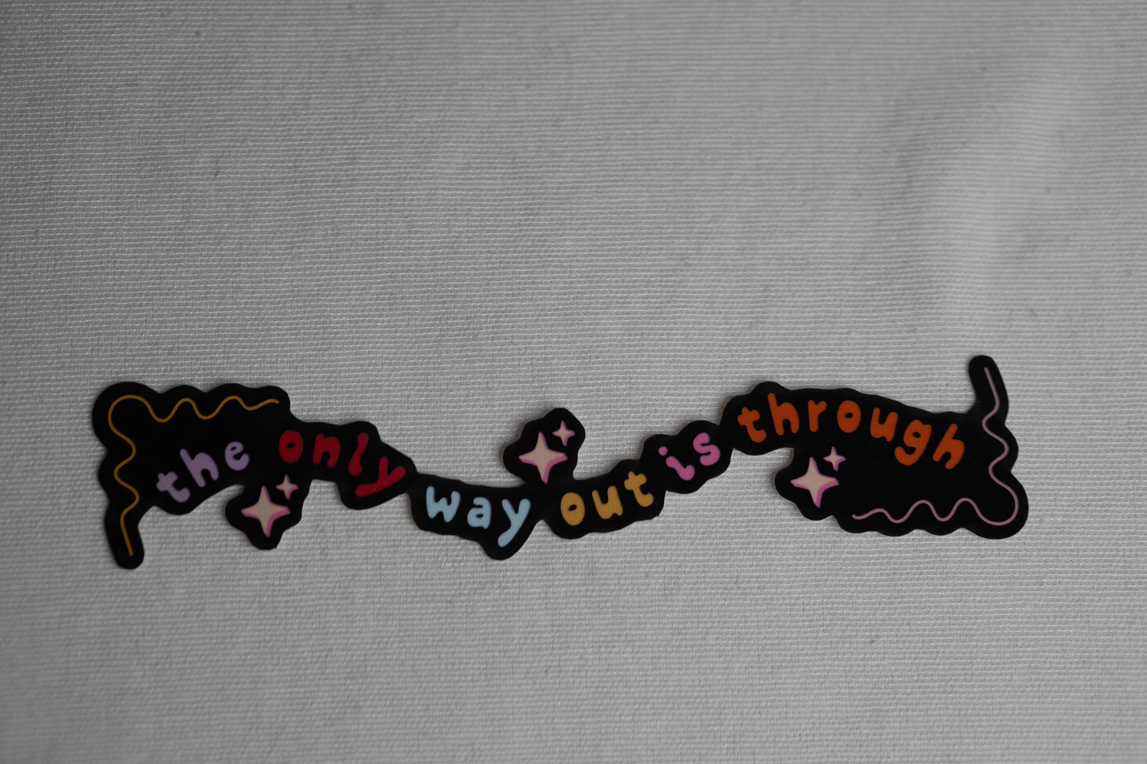 the only way out is through sticker